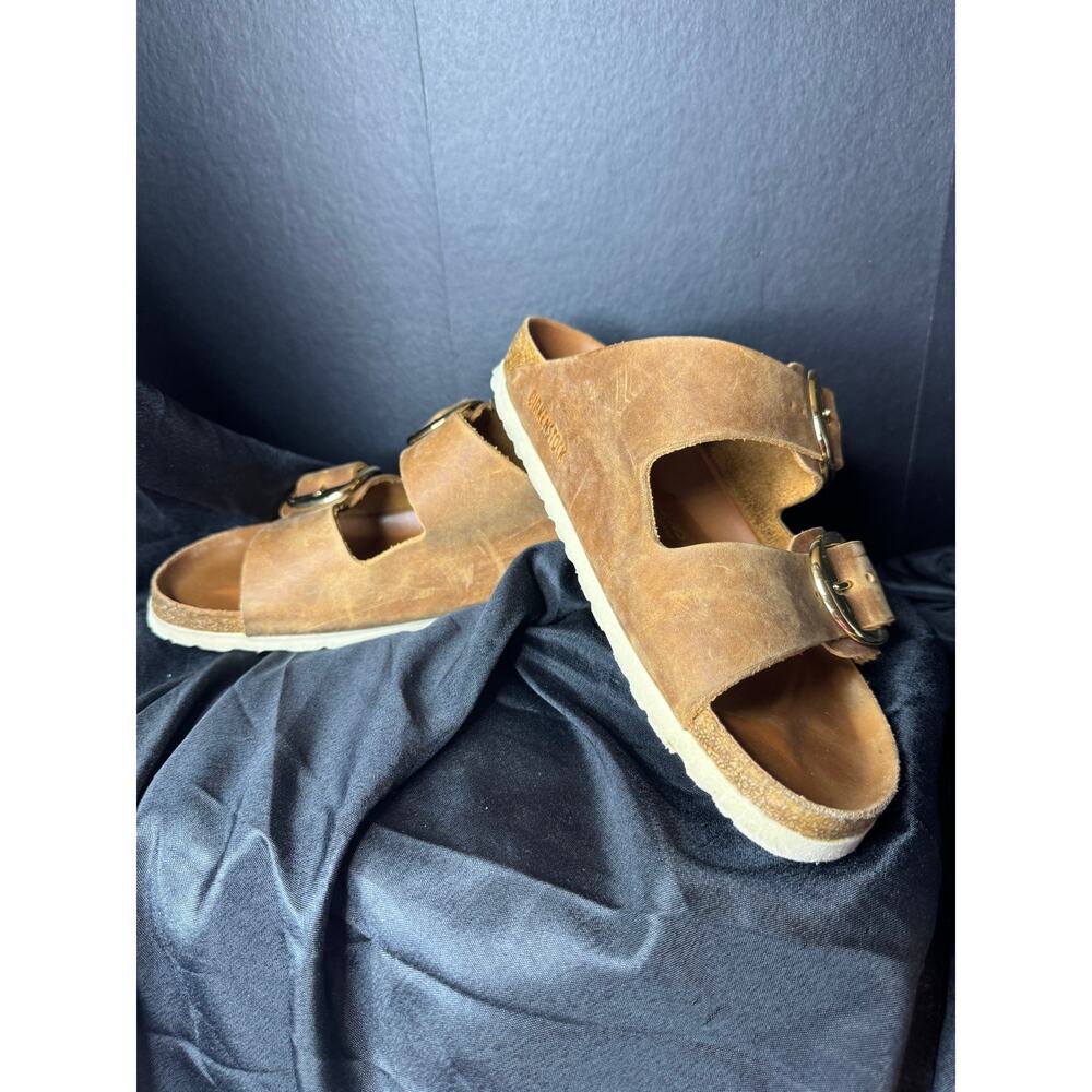 BIRKENSTOCK ARIZONA BIG BUCKLE SANDALS ANTIQUE COGNAC OILED - Picture 5 of 9